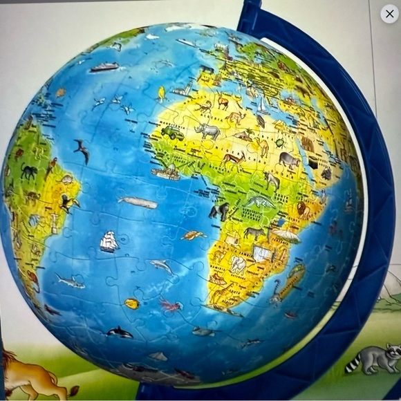 Ravensburger Blue 3D Puzzle Globe - Picture 5 of 9